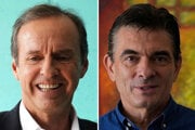 Prezidentskí kandidáti Jorge „Tuto“ Quiroga (vľavo) a Rodrigo Paz.