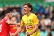 Futbalista Žiliny Tobiáš Pališčák sa teší z gólu v mládežníckej Lige majstrov. 