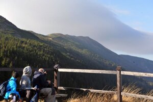 Turisti na túre na Babiu horu.