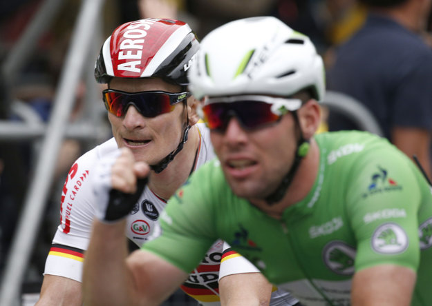 André Greipel (vľavo) a Mark Cavendish zviedli skvelý súboj.