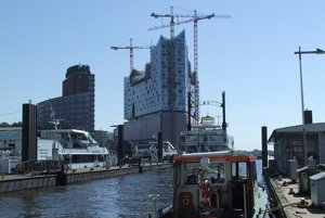 Hamburg, industriálny charakter mesta, jeho starý prístav i modernú architektúru.