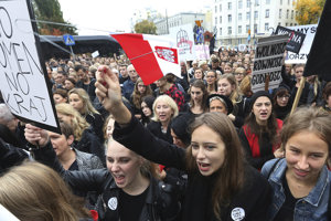 Poľky protestujú proti úplnému zákazu potratov.