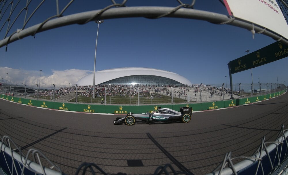 Nico Rosberg na Veľkej cene Ruska v Soči.