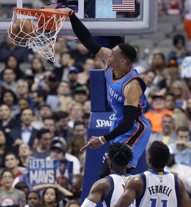 Russell Westbrook aj proti Dallasu potvrdil skvelú formu.