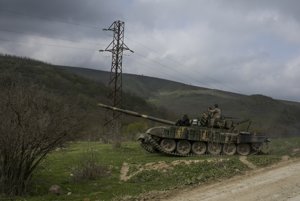 Arménska hliadka v oblasti Náhorného Karabachu. 