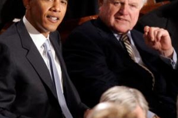 Prezident Barack Obama a senátor Ted Kennedy v januári 2007.