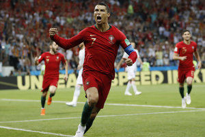 Cristiano Ronaldo sa raduje zo svojho gólu.