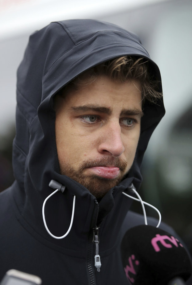 Peter Sagan v rozhovore po odstúpení z pretekov.