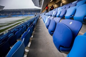 Aktuálny stav výstavby Národného futbalového štadióna na Tehelnom poli.