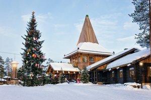 Vianočná dedina neďaleko mesta Rovaniemi