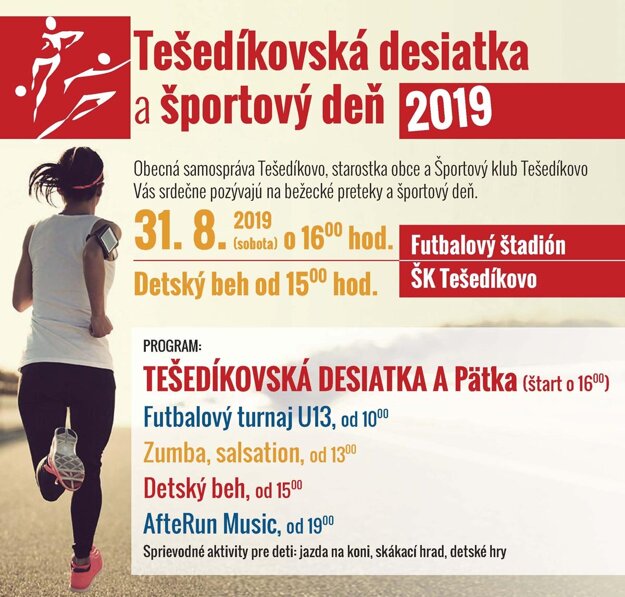 Na konci prázdnin sa bežci zídu v Tešedíkove.