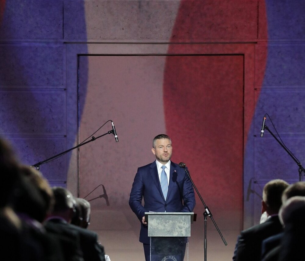 Peter Pellegrini vystúpil v Národnom múzeu v Prahe.
