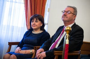 Alena Šišková a Ján Šikuta na Súdnej rade.