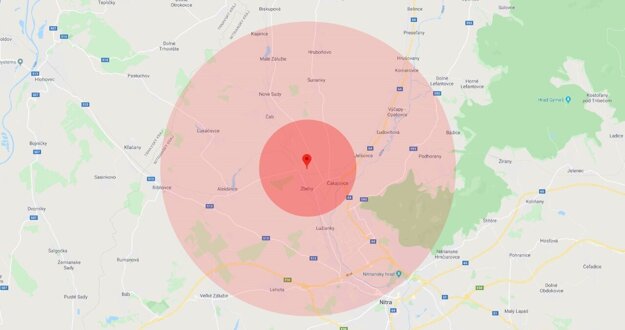 Ochranné pásmo má polomer tri kilometre okolo ohniska, pásmo pozorovania má polomer až desať kilometrov.