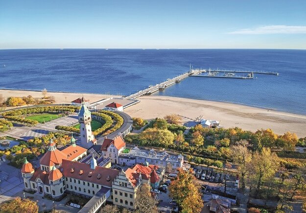 Drevené mólo v meste Sopot