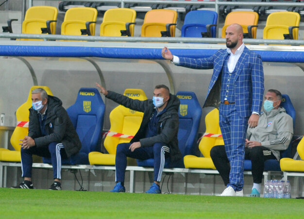 Ivan Kmotrík ml. v zápase Dunajská Streda - Slovan Bratislava.