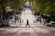 Ulica v meste Melbourne.