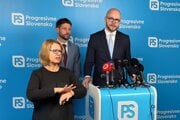 Predseda PS Michal Šimečka a poslanec Oskar Dvořák. 