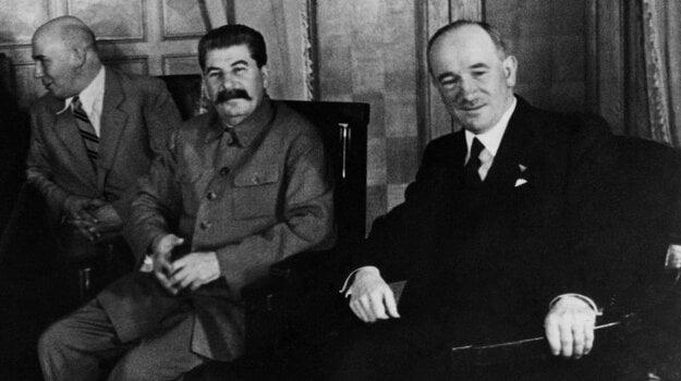 Josif Stalin s Edvardom Benešom. (zdroj: ČTK)