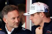 Christian Horner a Max Verstappen.