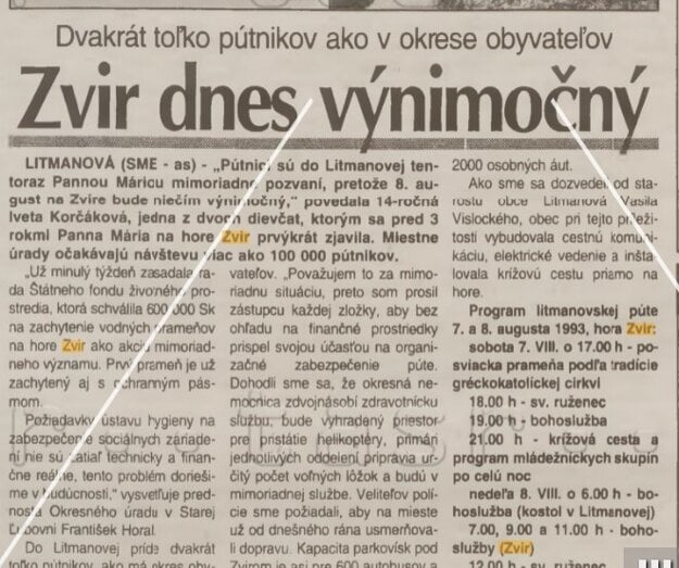 Vydanie denníka SME v auguste 1993. (zdroj: Archív)