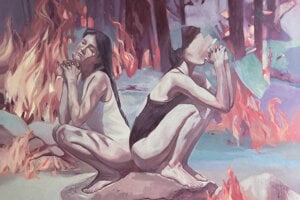  Maľba Let It Burn! Ivany Mojšovej, ktorá je vo finálovej dvadsiatke.