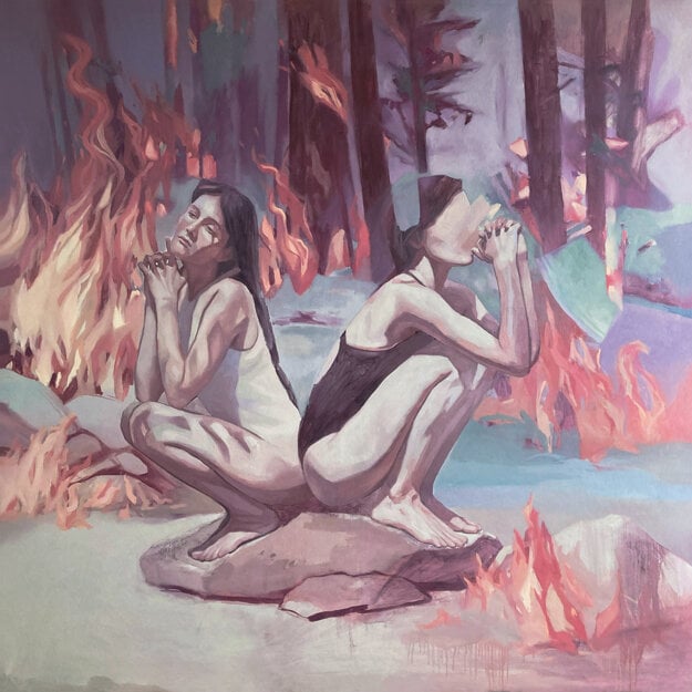 Maľba Let It Burn! Ivany Mojšovej, ktorá je vo finálovej dvadsiatke. (zdroj: Ivana Mojšová)