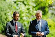 Prezident Čiernej Hory Jakov Milatovič a Peter Pellegrini.