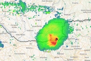 Búrková aktivita v okrese Nové Zámky v sobotu po siedmej večer.