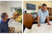 Vľavo starosta Soblahova Marian Hudec, vpravo starosta Beckova Ernest Benko.