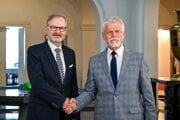 Český prezident Petr Pavel a premiér Petr Fiala