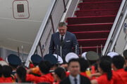 Robert Fico po príchode do Číny.