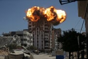Izraelský vojenský útok v meste Gaza.