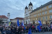 Februárový protest v Trenčíne.