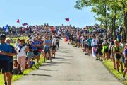 Stúpanie Vršatec v 5. etape Okolo Slovenska 2025.