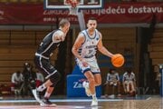 Momentka zo zápasu Cibona Záhreb - BC Prievidza. 