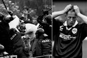Postupový kolaps FC Nitra v šlágri v Dubnici nad Váhom ostal v pamäti aj kvôli bitkám ultras s policajtmi. Po prehre 0:1 sa za hlavu chytal aj sedemgólový ťahúň sezóny Jozef Jelšic.