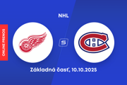 Detroit Red Wings - Montreal Canadiens: ONLINE prenos zo zápasu NHL.
