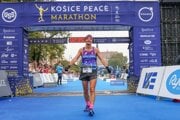 Peter Kviatkovský v cieli maratónu.