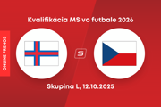 Faerské Ostrovy - Česko: ONLINE prenos zo zápasu kvalifikácie MS 2026