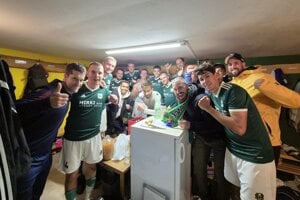 Futbalisti Pliešoviec.