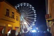 Vyhliadkové koleso je súčasťou Levického jarmoku už viac rokov.