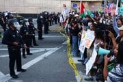 Protest proti Donaldovi Trumpovi v Los Angeles 18. októbra.