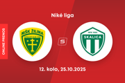 MŠK Žilina - MFK Skalica: ONLINE prenos zo zápasu 12. kola Niké ligy.