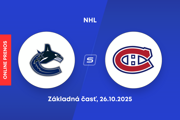 Vancouver Canucks - Montreal Canadiens: ONLINE prenos zo zápasu NHL.