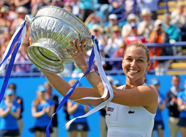 Cibulková sa na konci minulého mesiaca radovala, keď ovládla trávnatý turnaj v Eastbourne.