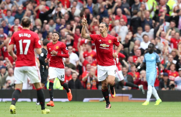 Jediný gól United dal Zlatan Ibrahimovič (vpravo).