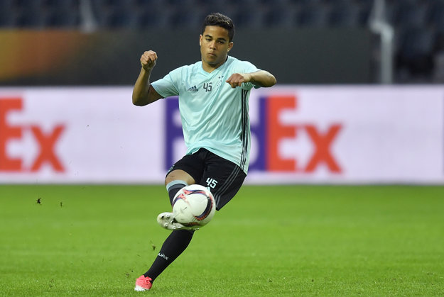 Justin Kluivert počas tréningu.