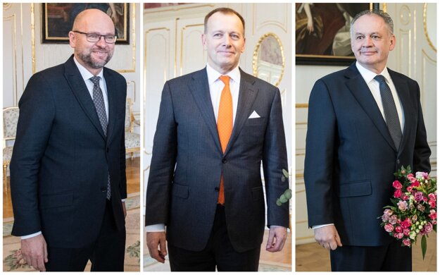Sulík, Kollár a Kiska u prezidentky Zuzany Čaputovej.