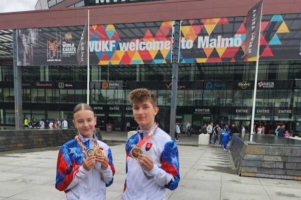 Čerství majstri sveta súrodenci Kristína a Filip Švaraloví.
